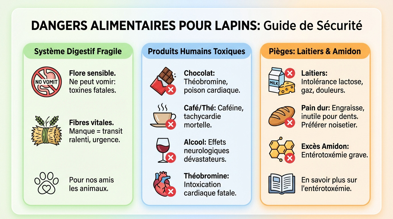 Guide des aliments toxiques et interdits pour le lapin nain